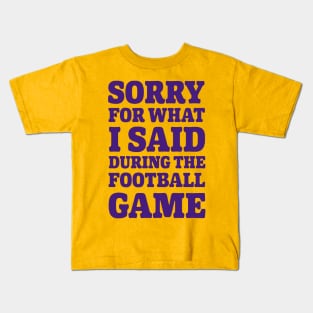 Sorry Purple Tigers Kids T-Shirt